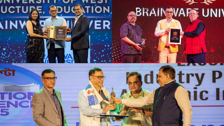 Hat-trick of honours for Brainware University