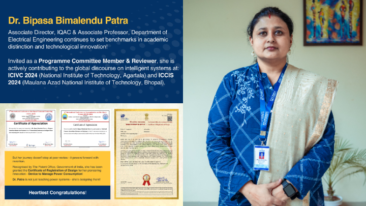 Dr. Bipasa Bimalendu Patra Earns Prestigious International Recognition and Patent Grant
