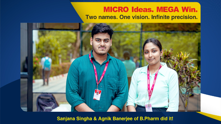 Award-winning Poster Presentation-Sanjana Singha and Agnik Banerjee from B.Pharm 