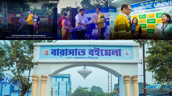 Hon’ble Chancellor at the inauguration of Barasat Boimela