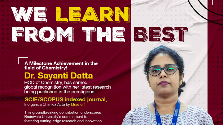 Dr. Sayanti Datta, HOD of Chemistry’s back-to-back Publications for Chemistry HOD