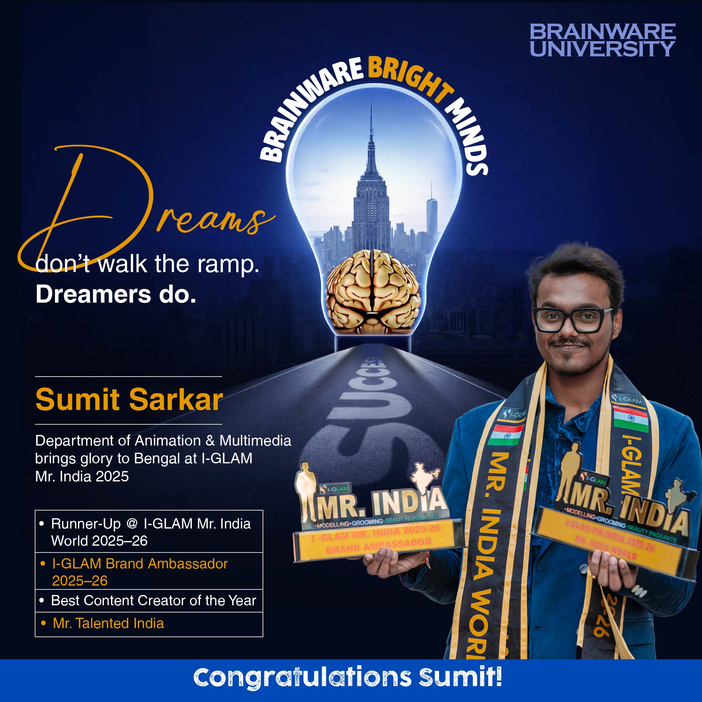 Sumit Sarkar Achievement