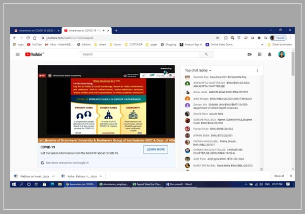 wareness on COVID-19