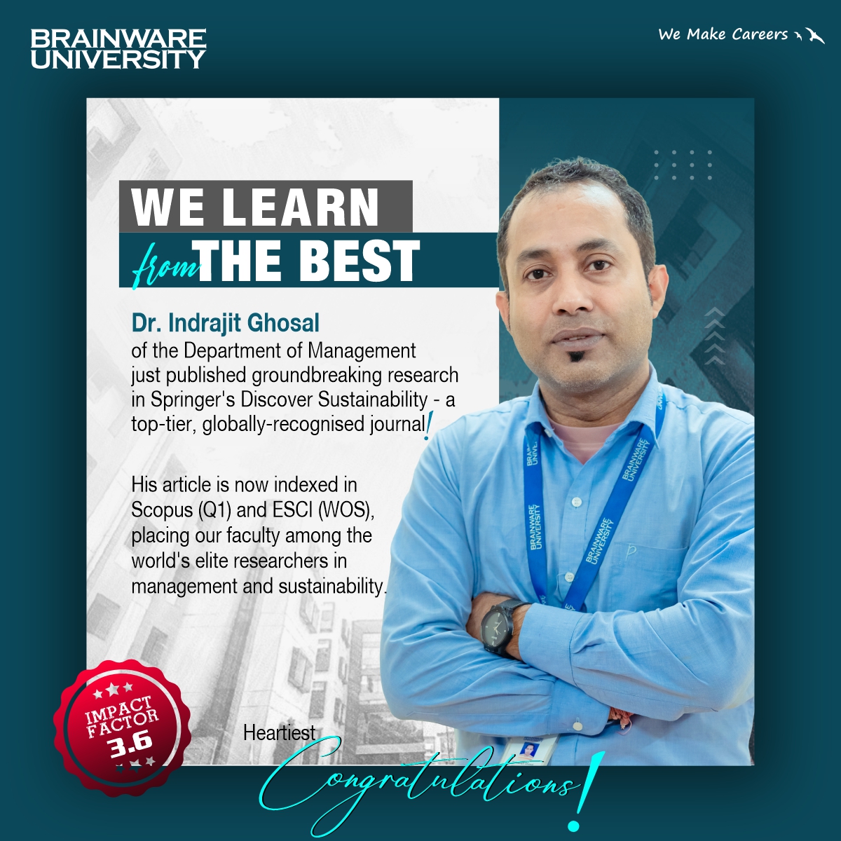 Dr. Indrajit Ghosal Achievement