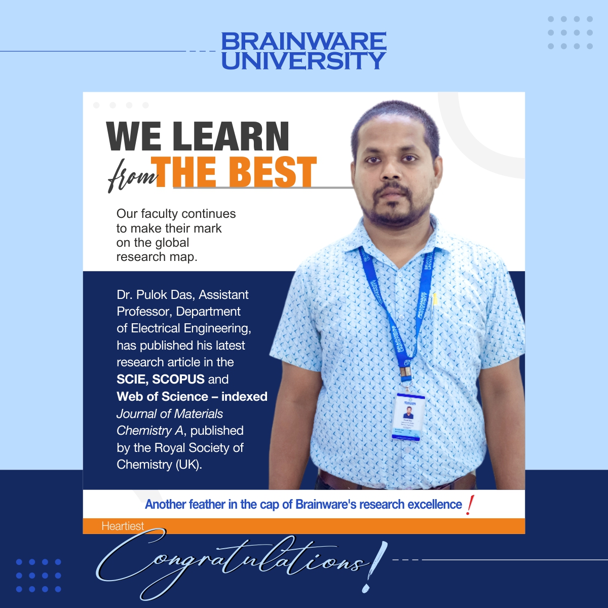 Pulak Das Achievement